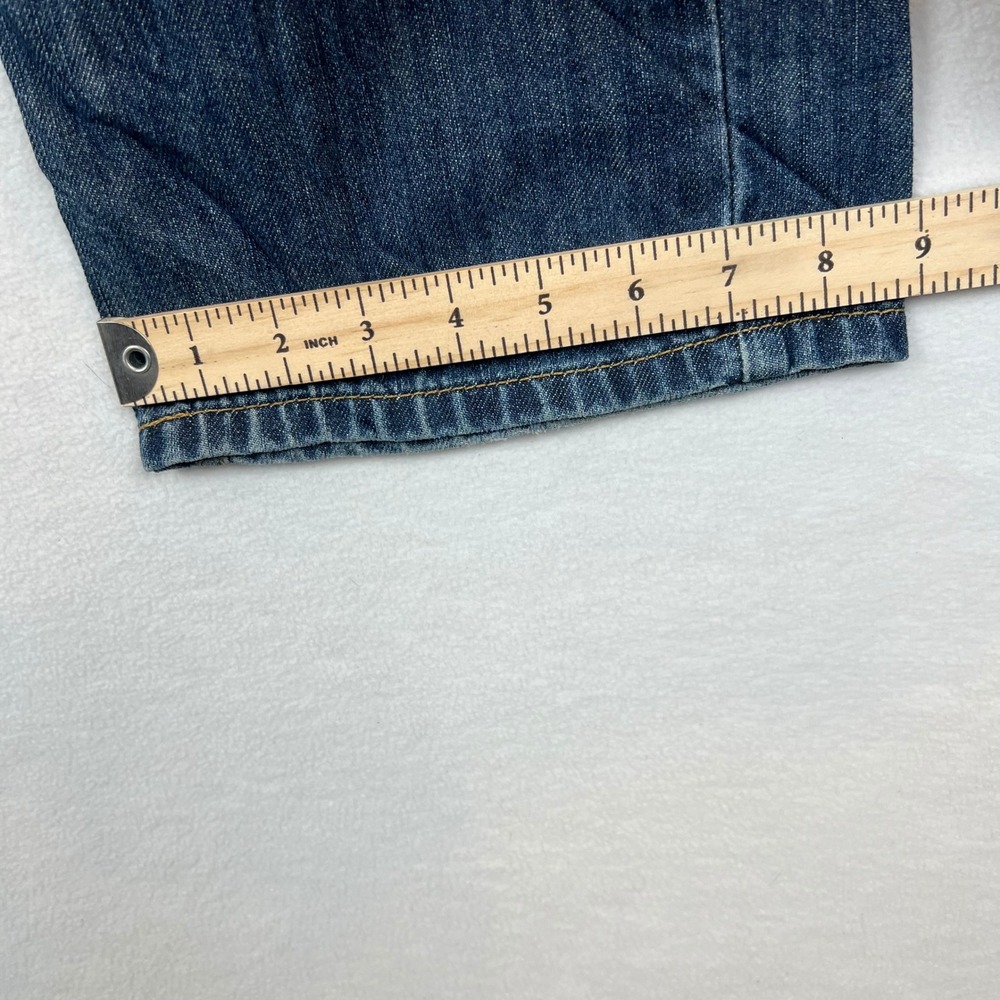 Levis 505 Regular‎ Fit Jeans Mens 31x32 Dark Wash Denim Pants Classic - Picture 13 of 14